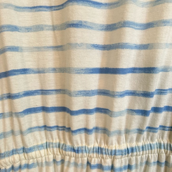 Tommy Hilfiger Striped Pullover Mini Dress Side Pockets Drawstring Waist Medium - Picture 5 of 9